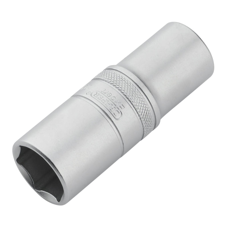 Draper Expert Metric Deep Socket, 1/2" Sq. Dr., Micro Satin Chrome, 21mm