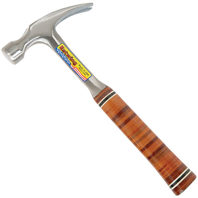 Estwing E12S Straight Claw Hammer with Leather Grip, 12oz/336g
