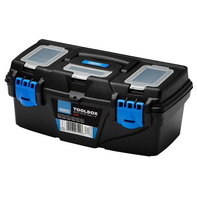 Plastic Toolbox with Tote Tray, 13"