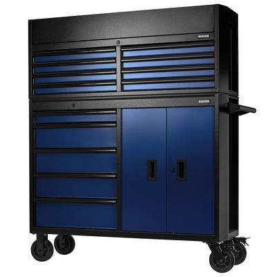 BUNKER 13 Drawer Combined Roller Cabinet and Tool Chest, 52", Blue