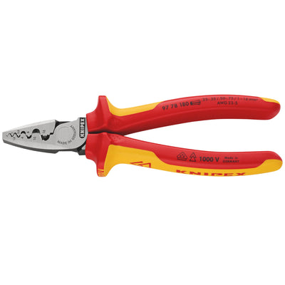 KNIPEX 97 78 180 SB VDE Crimping Pliers for Wire Ferrules, 180mm