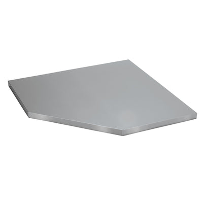 BUNKER Modular Stainless Steel Worktop for Corner Cabinet, 865mm