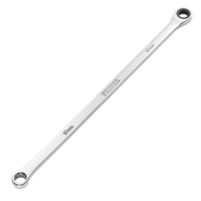 Draper HI-TORQ® Metric Extra-Long Double Ring Ratchet Spanner, 10mm