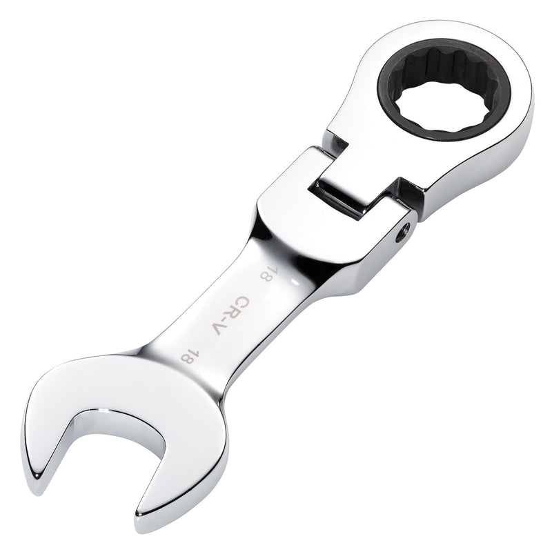 Draper HI-TORQ® Metric Stubby Flexible Head Ratchet Combination Spanner, 18mm