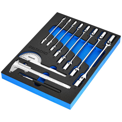 Knee Wrench, Measuring and Pick-up Set in EVA Foam Inlay (10 Piece)