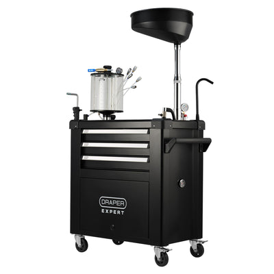 Draper Expert Mobile Oil Service Station & Chamber and Oil Drain Pan