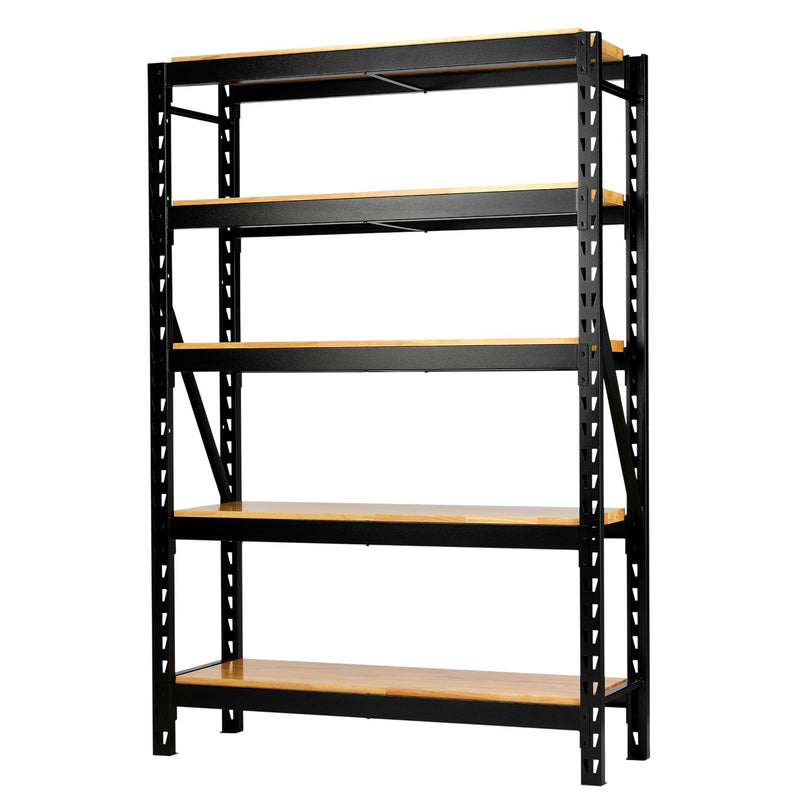 BUNKER 22 Piece Modular 5 Tier Racking with Hardwood Shelving, 1500mm