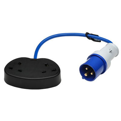 Defender E85302 230V Fly Lead Converter, 16A - 2 x 13A
