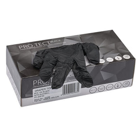 Draper NGBLK - 100L/UNI Nitrile Gloves, Large, Black (Pack of 100) - (31035) - DR-31035 - Draper - Trade Counter Direct