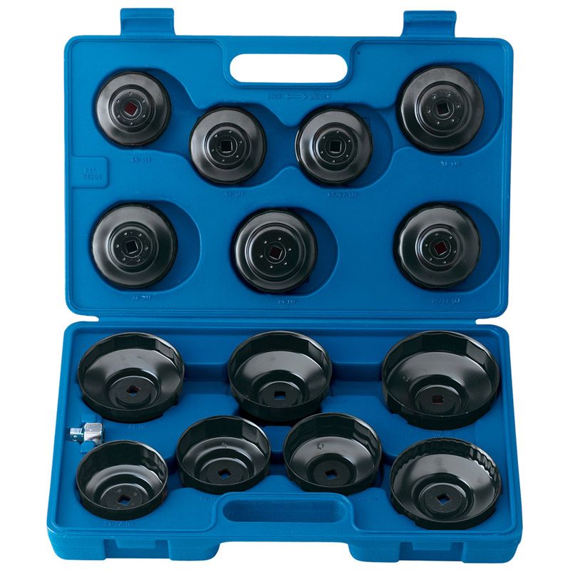 Draper OFCS/SET15B Oil Filter Cup Socket Set, 3/8" Sq. Dr. (15 piece) - (40105) - DR-40105 - Draper - Trade Counter Direct
