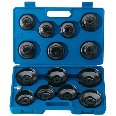 Draper OFCS/SET15B Oil Filter Cup Socket Set, 3/8" Sq. Dr. (15 piece) - (40105) - DR-40105 - Draper - Trade Counter Direct