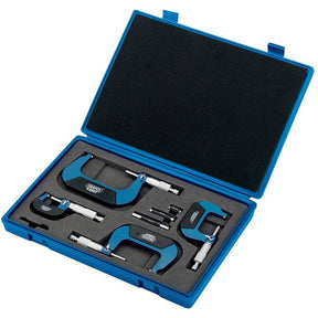 Draper PEM/4 Metric External Micrometer Set (4 Piece) - (46607) - DR-46607 - Draper - Trade Counter Direct