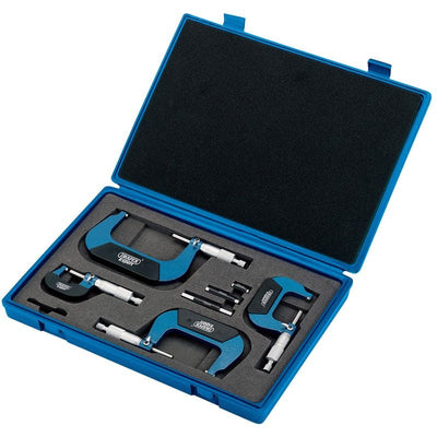 Draper PEM/4 Metric External Micrometer Set (4 Piece) - (46607) - DR-46607 - Draper - Trade Counter Direct