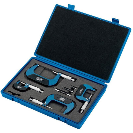 Draper PEM/4 Metric External Micrometer Set (4 Piece) - (46607) - DR-46607 - Draper - Trade Counter Direct
