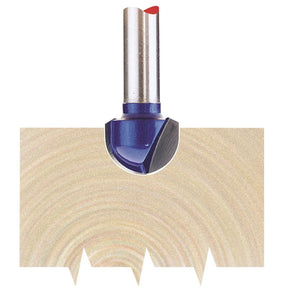 Draper RB16 TCT Router Bit, 1/4" Core Box, 12.7 x 6.35mm Radius - (75345) - DR-75345 - Draper - Trade Counter Direct