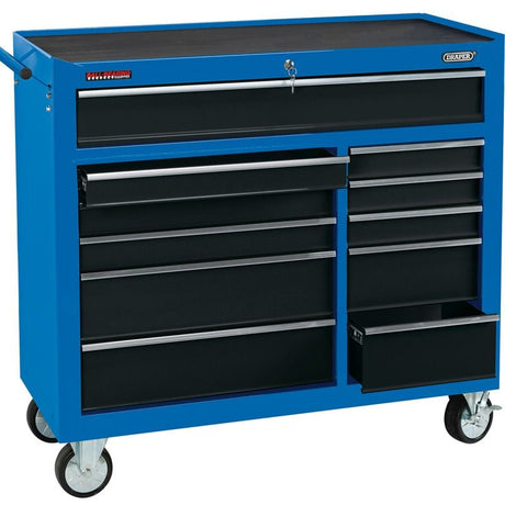 Draper RC11D/40 Roller Tool Cabinet, 11 Drawer, 40" - (15222) - DR-15222 - Draper - Trade Counter Direct