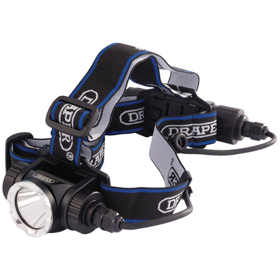 Draper Rechargeable LED Head Torch, 10W, 900 Lumens - DR-90064 - Draper - Trade Counter Direct