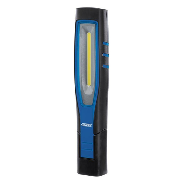 Draper RIL/COB1000/B COB/SMD LED Rechargeable Inspection Lamp, 10W, 1,000 Lumens, Blue, 1 x USB Cable, 1 x Charger - (11764) - DR-11764 - Draper - Trade Counter Direct