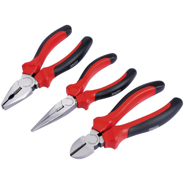 Draper RL - PSSG Plier Set With Soft Grip Handles, 160mm (3 Piece) - (68001) - DR-68001 - Draper - Trade Counter Direct