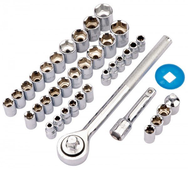 Draper RL - TK39 Socket Set, 1/4", 3/8" Sq. Dr. (39 Piece) - (68836) - DR-68836 - Draper - Trade Counter Direct