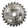 Draper SBW4 TCT Circular Saw Blade for Wood, 185 x 25.4mm, 24T - (20891) - DR-20891 - Draper - Trade Counter Direct