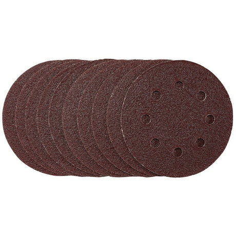 Draper SDHAL115 Sanding Discs, 115mm, 40 Grit, Hook & Loop (Pack of 10) - (53498) - DR-53498 - Draper - Trade Counter Direct
