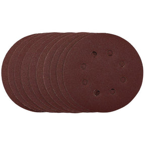 Draper SDHAL125 Sanding Discs, 125mm, Hook & Loop, 120 Grit, (Pack of 10) - (54756) - DR-54756 - Draper - Trade Counter Direct
