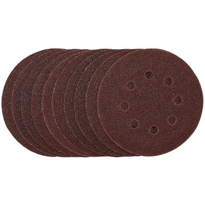 Draper SDHAL125 Sanding Discs, 125mm, Hook & Loop, 40 Grit, (Pack of 10) - (54392) - DR-54392 - Draper - Trade Counter Direct