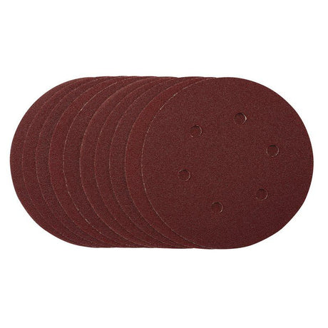 Draper SDHAL150 Sanding Discs, 150mm, Hook & Loop, 80 Grit, (Pack of 10) - (54888) - DR-54888 - Draper - Trade Counter Direct