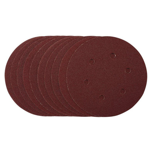 Draper SDHAL150 Sanding Discs, 150mm, Hook & Loop, 80 Grit, (Pack of 10) - (54888) - DR-54888 - Draper - Trade Counter Direct