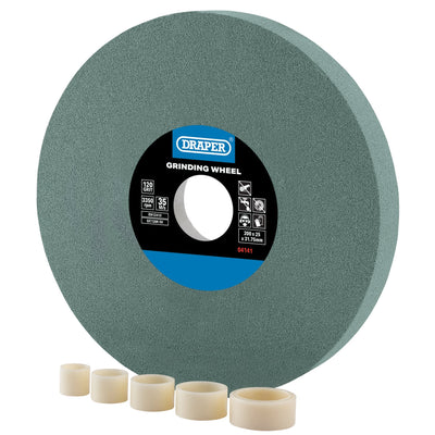 Draper Silicon Carbide Bench Grinding Wheel, 200 x 25mm, 120G - DR-04141 - Draper - Trade Counter Direct