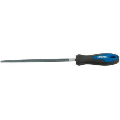 Draper Soft Grip Engineers 3 Square File and Handle, 200mm - DR-44957 - Draper - Trade Counter Direct