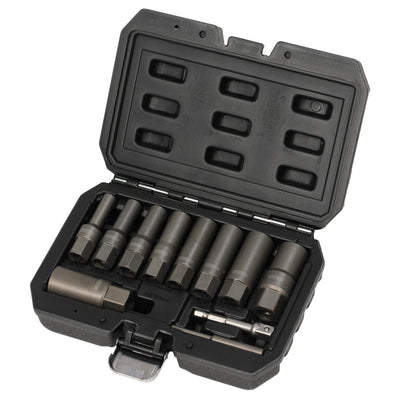 Draper Spiral Type Deep Bolt Extractor Set, 3/8" Sq. Dr. (11 Piece) - DR-28197 - Draper - Trade Counter Direct