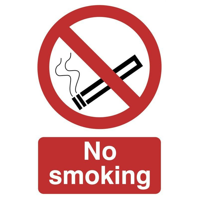 Draper SS15 No Smoking' Prohibition Sign, 200 x 300mm - (72165) - DR-72165 - Draper - Trade Counter Direct