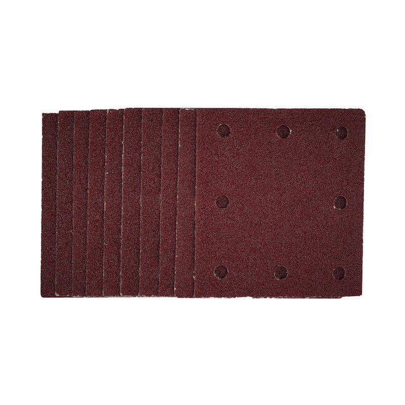 Draper SSA1 1/4 Sanding Sheets with Hook and Loop, 115 x 105mm, 40 Grit (Pack of 10) - (52388) - DR-52388 - Draper - Trade Counter Direct