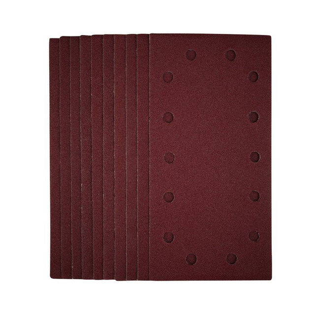 Draper SSA5 1/2 Sanding Sheets with Hook and Loop, 115 x 230mm, 80 Grit (Pack of 10) - (55863) - DR-55863 - Draper - Trade Counter Direct