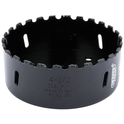 Draper TCGHSP Tungsten Carbide Grit Hole Saw, 114mm - (34969) - DR-34969 - Draper - Trade Counter Direct