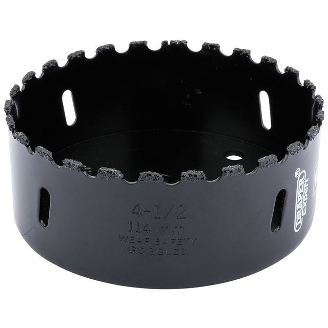 Draper TCGHSP Tungsten Carbide Grit Hole Saw, 114mm - (34969) - DR-34969 - Draper - Trade Counter Direct