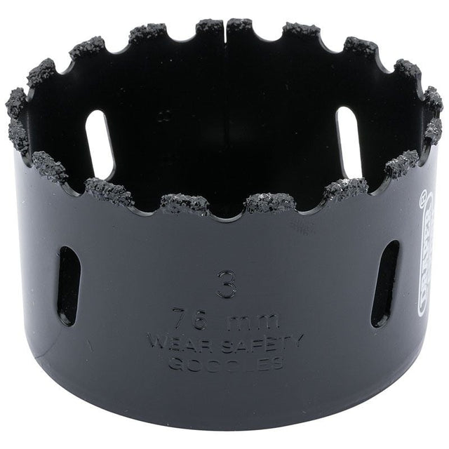 Draper TCGHSP Tungsten Carbide Grit Hole Saw, 76mm - (34953) - DR-34953 - Draper - Trade Counter Direct