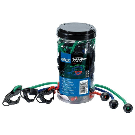 Draper TCS/12 - B Tarpaulin Cord Set (12 Piece) - (93670) - DR-93670 - Draper - Trade Counter Direct