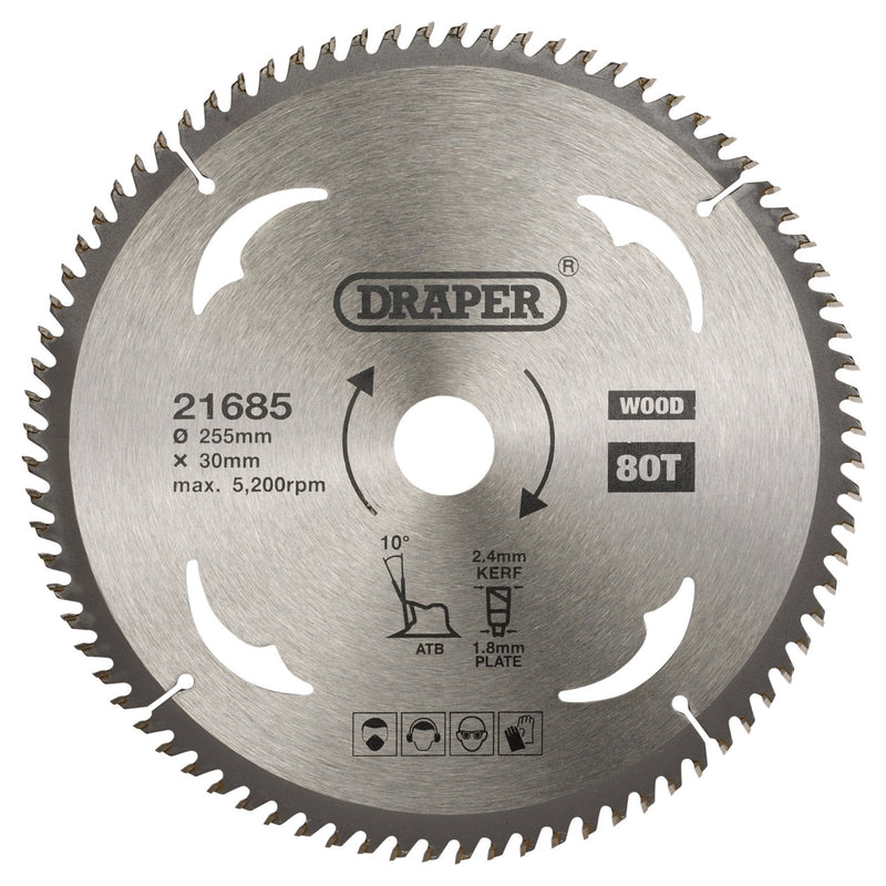 Draper TCT Circular Saw Blade for Wood - DR-21685 - Draper - Trade Counter Direct