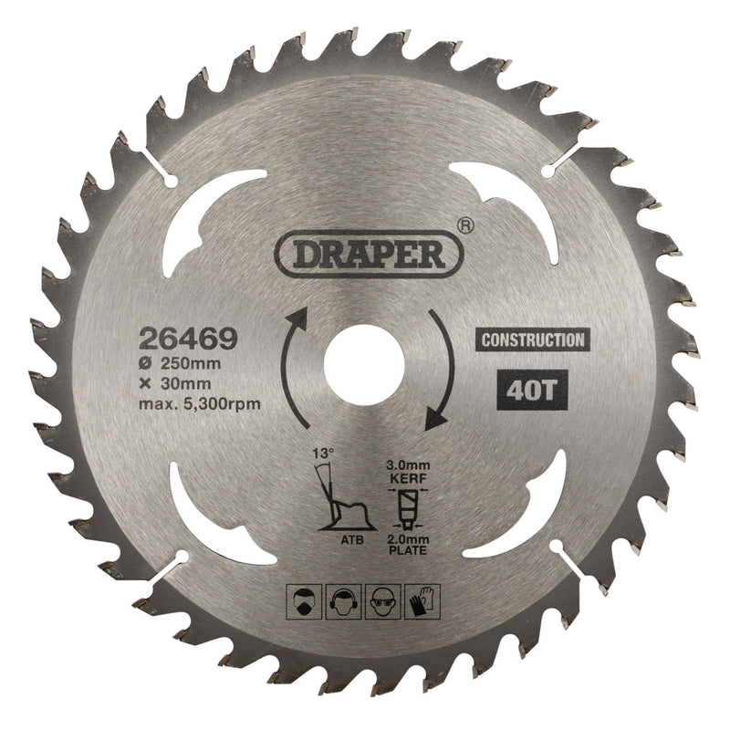 Draper TCT Construction Circular Saw Blade - DR-26469 - Draper - Trade Counter Direct