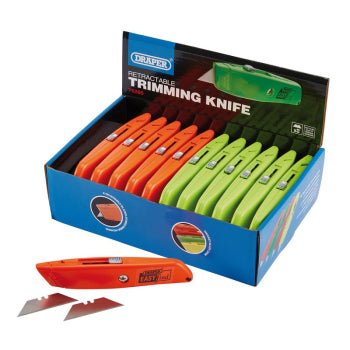 Draper TK217/24C Easy Find Retractable Trimming Knife - DR-75285 - Draper - Trade Counter Direct