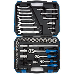 Draper TKD75M Metric Tool Kit, 1/4", 3/8" and 1/2" Sq. Dr. (75 Piece) - (16364) - DR-16364 - Draper - Trade Counter Direct