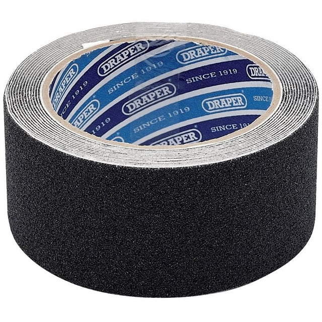 Draper TP - S/GRIP Heavy Duty Safety Grip Tape Roll, 3.7m x 50mm, Black - (63384) - DR-63384 - Draper - Trade Counter Direct