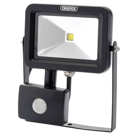 Draper WMCL10W/PIR/B COB LED Slimline Wall Mounted Floodlight with PIR Sensor, 10W, 700 Lumens - (66036) - DR-66036 - Draper - Trade Counter Direct