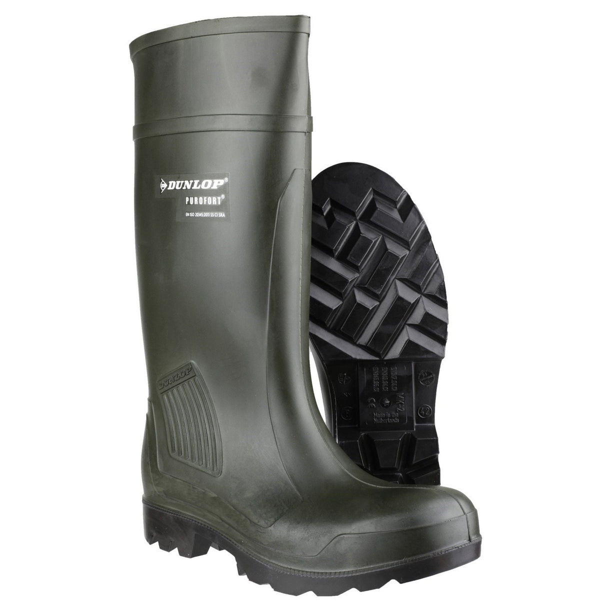 Dunlop Purofort Professional Full Safety Wellington - Green (22212 - 36009) - 22212-36009-04 - Dunlop - Trade Counter Direct