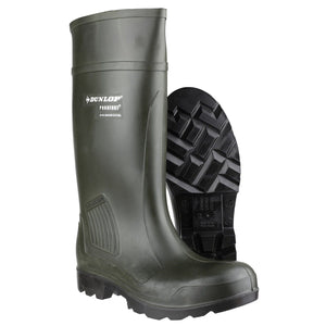 Dunlop Purofort Professional Full Safety Wellington - Green (22212 - 36009) - 22212-36009-04 - Dunlop - Trade Counter Direct