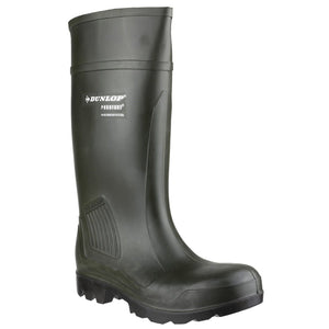 Dunlop Purofort Professional Full Safety Wellington - Green (22212 - 36009) - 22212-36009-04 - Dunlop - Trade Counter Direct