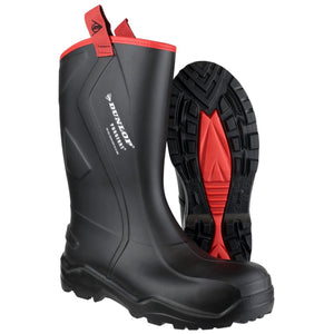 Dunlop Purofort+ Rugged Full Safety Wellingtons - Black (21754 - 35016) - 21754-35016-01 - Dunlop - Trade Counter Direct